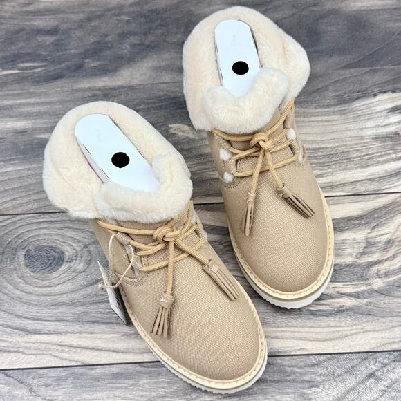 NIB Sanuk Cozy Vibe Mid SL Boots Booties 7M Tannin - Picture 5 of 12